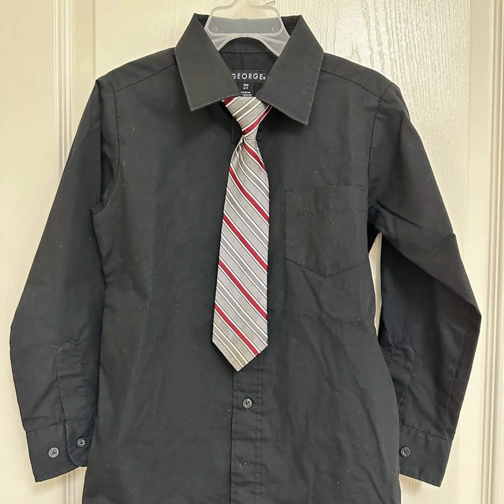 4 for $20. Boy long sleeve bottom down shirt with tie